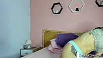 Small tits Latina in underwear toys on webcam