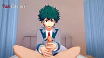 Boku No Hero Yaoi - Deku & Bakugou First Time in the infirmary Handjob and Anal with cum inside