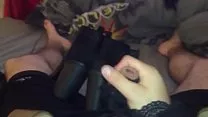 Big cumshot wanking