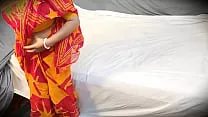 Indian Desi Bhabhi Fucking Delivery Boy in Doggy Style wearing Saree while her Husband is Out of town