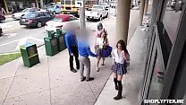 Pretty female theft got caught and fucked