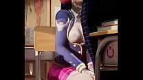 Dva at school hentai animation