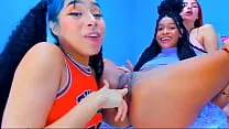 Interracial girl gets that juicy pussy eaten massively by her lesbian friend