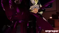 Vrchat a deamon, a robot , and a dragon have hot 3way