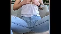 Real Orgasm in Tight Levi Jeans