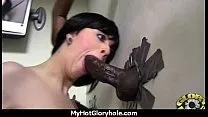 Black Chick Gives Gloryhole Blowjob 19