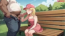 I meet this blonde innocent girl in park and offer her my lolipop