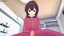 Megumin doing a feetjob