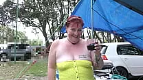 Blatant Public Display at the local Holiday Park by trashy Kiwi MILF. Trailer