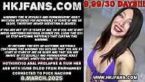 Hotkinkyjo anal prolapse & ruin her ass with huge dildo from mrhankey connected to fuck machine