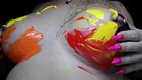 painting play boobs and pierced niples