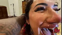 Tattooed Babe Arabelle Raphael's Endless Throat on a Bbc