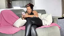 Curvy Girl Relaxing and Farting on Couch